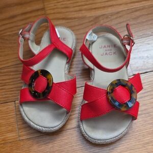 Janie and Jack Vibrant Red Kids Sandals